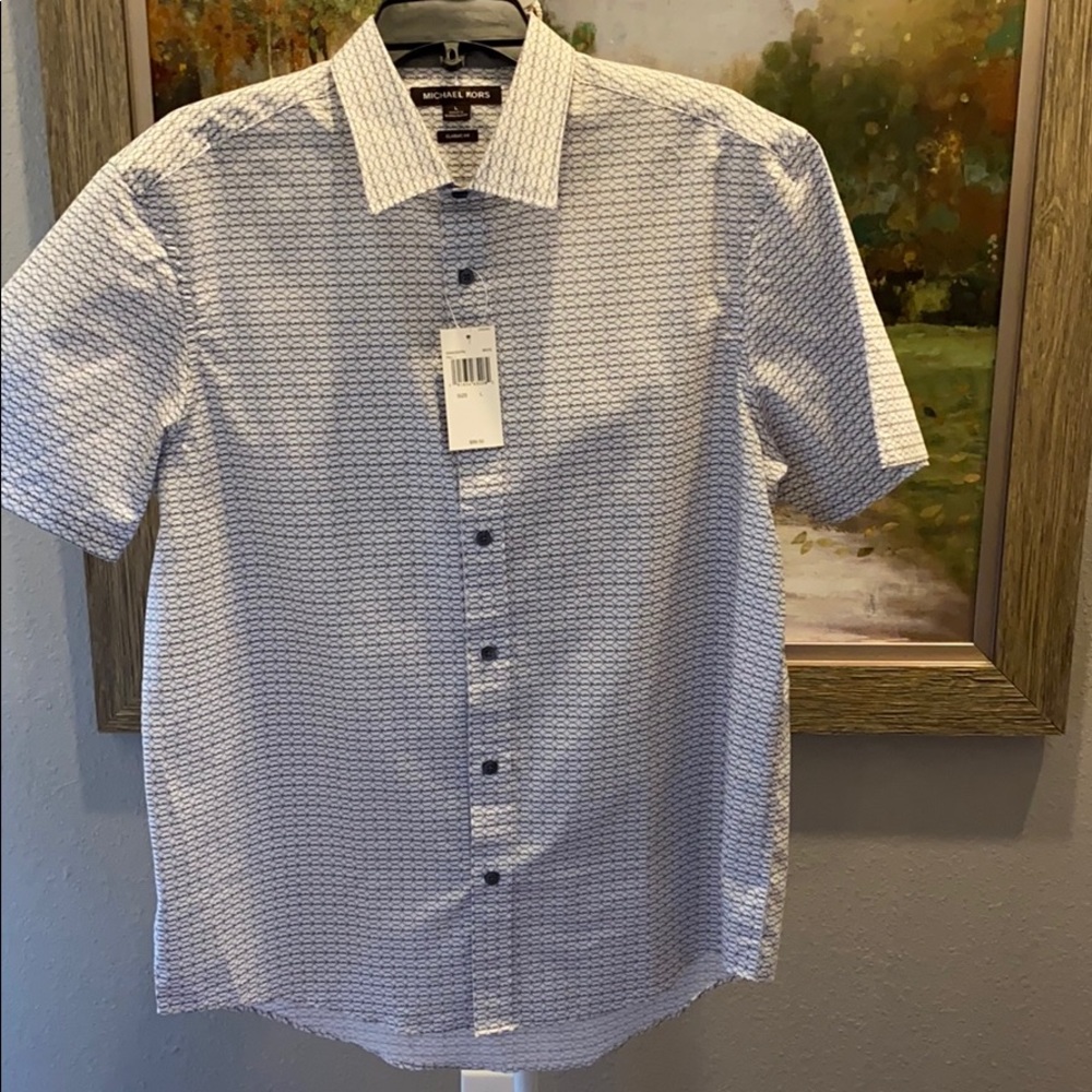 NWT! MICHAEL KORS MENS CLASSIC FIT SHIRT L